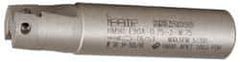 Iscar - 3/4" Cut Diam, 0.394" Max Depth of Cut, 3/4" Shank Diam, 3.38" OAL, Indexable Square Shoulder End Mill - AP..1003.., HM90 AP..1003.. Inserts, Weldon Shank, 90° Lead Angle, Series Heli2000 - Apex Tool & Supply