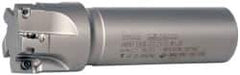 Iscar - 1-1/4" Cut Diam, 0.394" Max Depth of Cut, 1" Shank Diam, 4" OAL, Indexable Square Shoulder End Mill - AP..1003.., HM90 AP..1003.. Inserts, Weldon Shank, 90° Lead Angle, Series Heli2000 - Apex Tool & Supply