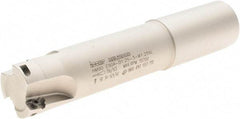 Iscar - 1-1/4" Cut Diam, 0.394" Max Depth of Cut, 1-1/4" Shank Diam, 6.3" OAL, Indexable Square Shoulder End Mill - Weldon Shank, 90° Lead Angle, Series Heli2000 - Apex Tool & Supply