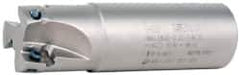 Iscar - 1-1/4" Cut Diam, 0.56" Max Depth of Cut, 1-1/4" Shank Diam, 4-1/4" OAL, Indexable Square Shoulder End Mill - AD..1505.., HM90 AD..1505 Inserts, Weldon Shank, 90° Lead Angle, Series Heli2000 - Apex Tool & Supply