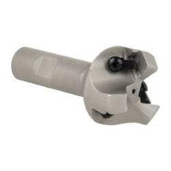 Iscar - 45° Lead Angle, 1.8" Max Cut Diam, 1-1/4" Min Cut Diam, 0.236" Max Depth of Cut, Indexable Chamfer and Angle End Mill - 3 Inserts, SE.N/R 12.. Insert Style, 3-1/2" Overall Length, Straight Shank - Apex Tool & Supply