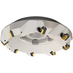 Iscar - 2" Cut Diam, 3/4" Arbor Hole, 0.23" Max Depth of Cut, 45° Indexable Chamfer & Angle Face Mill - 4 Inserts, SEKN/R 12... Insert, Right Hand Cut, 4 Flutes, Series F45E - Apex Tool & Supply