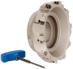 Iscar - 10 Inserts, 6" Cut Diam, 2" Arbor Diam, 0.56" Max Depth of Cut, Indexable Square-Shoulder Face Mill - 0/90° Lead Angle, 2.38" High, AD..1505.. & HM90 AD..1505.. Insert Compatibility, Series HM90 - Apex Tool & Supply