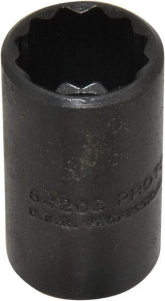 Proto - 5/8", 1/2" Drive, Standard Hand Socket - 12 Points, 1-1/2" OAL, Alloy Steel, Black Finish - Apex Tool & Supply