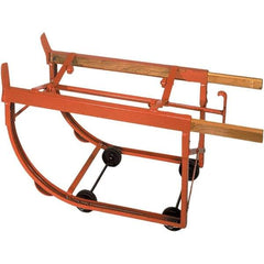 Wesco Industrial Products - 1,000 Lb Load Capacity, 30 & 55 Gal Drum Cradle - 19" Wide x 25-1/2" High, 4 Steel Wheels - Apex Tool & Supply