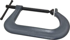 Wilton - Regular-Duty 6" Max Opening, 5" Throat Depth, Forged Steel Standard C-Clamp - 5,400 Lb Capacity, 0" Min Opening, Square Deep Throat - Apex Tool & Supply