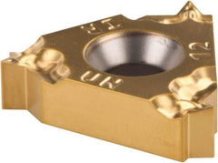 Iscar - 16IR Internal Right Hand 12 UN Laydown Threading Insert - Grade IC250, TiN Coated Carbide, 9.53mm Inscribed Circle - Apex Tool & Supply