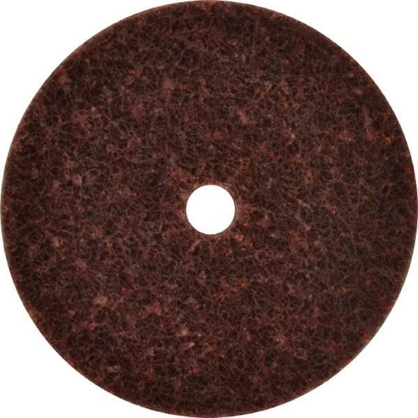 3M - 3" Diam, 1/4" Face Width, 3/8" Center Hole, Medium Grade, Aluminum Oxide Deburring Wheel - Unitized, Medium Density 5 Grade, 12,500 RPM - Apex Tool & Supply