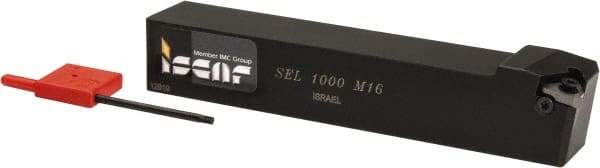 Iscar - External Thread, Left Hand Cut, 1" Shank Width x 1" Shank Height Indexable Threading Toolholder - 6" OAL, M 16 Insert Compatibility, SE Toolholder, Series SEL - Apex Tool & Supply