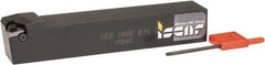 Iscar - External Thread, Right Hand Cut, 1" Shank Width x 1" Shank Height Indexable Threading Toolholder - 6" OAL, M 16 Insert Compatibility, SE Toolholder, Series SER - Apex Tool & Supply