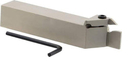 Iscar - TGD, External, Right Hand, 0.59" Max Depth of Cut, 0.157 to 0.197" Groove Width, Indexable Grooving Tool Holder - TGM... Insert Compatibility, 1" Shank Height, 1" Shank Width, 5-1/2" OAL - Apex Tool & Supply