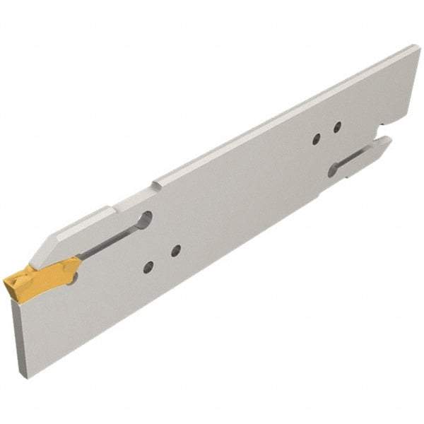 Iscar - 4 to 5mm Groove Width, 15mm Max Depth of Cut, Neutral Cut, TGHN Indexable Grooving Blade - TGMF (Full Radius), TGMF/P Insert Style, Series Top Grip - Apex Tool & Supply