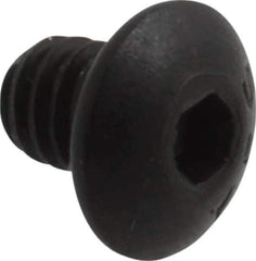 Value Collection - #8-32 UNC Hex Socket Drive, Button Screw - Alloy Steel, Black Oxide Finish, Fully Threaded, 3/16" Length Under Head - Apex Tool & Supply