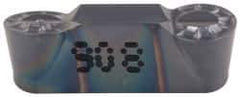 Iscar - 6030GRIP Y Grade IC908, 6mm Cutting Width Carbide Grooving Insert - 3mm Max Depth of Cut, Neutral, TiAlN Finish - Apex Tool & Supply