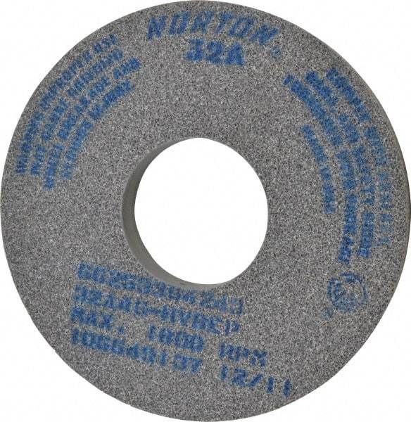 Norton - 14" Diam x 5" Hole x 1-1/2" Thick, H Hardness, 46 Grit Surface Grinding Wheel - Aluminum Oxide, Type 1, Coarse Grade, 1,800 Max RPM, Vitrified Bond, No Recess - Apex Tool & Supply