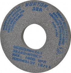 Norton - 14" Diam x 5" Hole x 1-1/2" Thick, H Hardness, 46 Grit Surface Grinding Wheel - Aluminum Oxide, Type 1, Coarse Grade, 1,800 Max RPM, Vitrified Bond, No Recess - Apex Tool & Supply