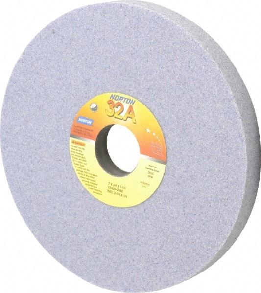 Norton - 7" Diam x 1-1/4" Hole x 3/4" Thick, J Hardness, 60 Grit Surface Grinding Wheel - Aluminum Oxide, Type 5, Medium Grade, 3,600 Max RPM, Vitrified Bond, One-Side Recess - Apex Tool & Supply