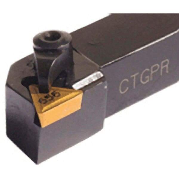 Iscar - CTGP, Right Hand Cut, 3/4" Shank Height x 3/4" Shank Width, Neutral/Positive Rake Indexable Turning Toolholder - 4-1/2" OAL, TP..32.. Insert Compatibility, Series Isoturn - Apex Tool & Supply