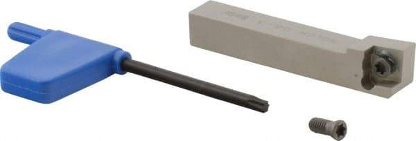 Iscar - SCLC, Right Hand Cut, 3/8" Shank Height x 3/8" Shank Width, Neutral Rake Indexable Turning Toolholder - 2-1/2" OAL, CC.T 3 Insert Compatibility, Series Isoturn - Apex Tool & Supply