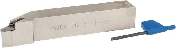 Iscar - SVJC, Right Hand Cut, 3° Lead Angle, 1" Shank Height x 1" Shank Width, Neutral Rake Indexable Turning Toolholder - 6" OAL, VC..33.. Insert Compatibility, Series Isoturn - Apex Tool & Supply