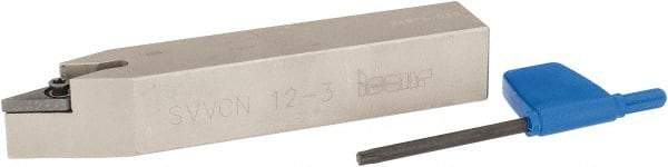 Iscar - SVVC, Neutral Cut, 0° Lead Angle, 3/4" Shank Height x 3/4" Shank Width, Neutral Rake Indexable Turning Toolholder - 4-1/2" OAL, VB..33. Insert Compatibility, Series Isoturn - Apex Tool & Supply