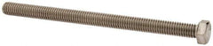 Value Collection - 3/8-16 UNC, 5-1/2" Length Under Head Hex Head Cap Screw - Fully Threaded, Grade 316 Stainless Steel, Uncoated, 9/16" Hex - Apex Tool & Supply
