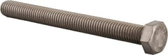 Value Collection - 1/2-13 UNC, 5" Length Under Head Hex Head Cap Screw - Fully Threaded, Grade 316 Stainless Steel, Uncoated, 3/4" Hex - Apex Tool & Supply