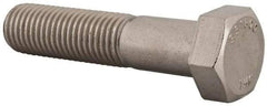 Value Collection - 7/8-9 UNC, 4" Length Under Head Hex Head Cap Screw - Fully Threaded, Grade 316 Stainless Steel, Uncoated, 1-5/16" Hex - Apex Tool & Supply