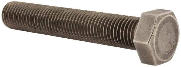 Value Collection - 1-8 UNC, 6" Length Under Head Hex Head Cap Screw - Fully Threaded, Grade 316 Stainless Steel, Uncoated, 1-1/2" Hex - Apex Tool & Supply