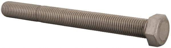 Value Collection - 1-8 UNC, 10" Length Under Head Hex Head Cap Screw - Fully Threaded, Grade 316 Stainless Steel, Uncoated, 1-1/2" Hex - Apex Tool & Supply
