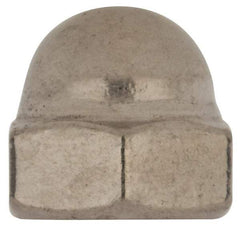Value Collection - 5/16-18" UNC, 9/16" Width Across Flats, Uncoated, Stainless Steel Acorn Nut - 17/32" Overall Height, Grade 316 - Apex Tool & Supply