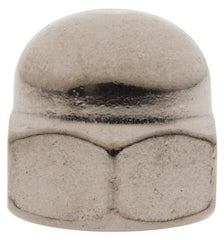 Value Collection - 3/8-16" UNC, 5/8" Width Across Flats, Uncoated, Stainless Steel Acorn Nut - 5/8" Overall Height, Grade 316 - Apex Tool & Supply