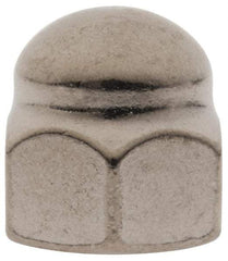 Value Collection - 1/2-13" UNC, 3/4" Width Across Flats, Uncoated, Stainless Steel Acorn Nut - 13/16" Overall Height, Grade 316 - Apex Tool & Supply