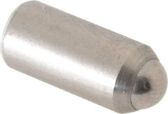 Gibraltar - 0.525" Body Length x 1/4" Body Diam, 1.5 Lb Init to 3.5 Lb Final End Force, Stainless Steel Press Fit Ball Plunger - 3/16" Ball Diam, 0.07" Max Ball Reach, +0.0010; +0.0020" Tolerance - Apex Tool & Supply