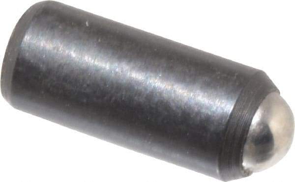 Gibraltar - 0.284" Body Length x 1/8" Body Diam, 0.75 Lb Init to 2.5 Lb Final End Force, Steel Press Fit Ball Plunger - 0.093" Ball Diam, 0.035" Max Ball Reach, +0.0010; +0.0020" Tolerance - Apex Tool & Supply