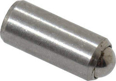 Gibraltar - 0.284" Body Length x 1/8" Body Diam, 0.75 Lb Init to 2.5 Lb Final End Force, Stainless Steel Press Fit Ball Plunger - 0.093" Ball Diam, 0.035" Max Ball Reach, +0.0010; +0.0020" Tolerance - Apex Tool & Supply
