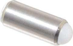 Gibraltar - 0.44" Body Length x 3/16" Body Diam, 1 Lb Init to 2.5 Lb Final End Force, Stainless Steel Press Fit Ball Plunger - 5/32" Ball Diam, 0.058" Max Ball Reach, +0.0010; +0.0020" Tolerance - Apex Tool & Supply
