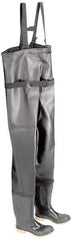 Dunlop Protective Footwear - Men's Size 11 Medium Width Steel Wader - Black, PVC Upper, 56-3/5" High, Cold Protection, Non-Slip, Waterproof - Apex Tool & Supply