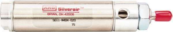 ARO/Ingersoll-Rand - 1" Stroke x 2" Bore Double Acting Air Cylinder - 1/4 Port, 1/2-20 Rod Thread, 200 Max psi, -40 to 160°F - Apex Tool & Supply