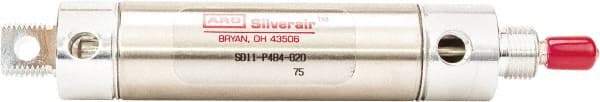 ARO/Ingersoll-Rand - 1" Stroke x 3/4" Bore Double Acting Air Cylinder - 1/8 Port, 1/4-28 Rod Thread, 200 Max psi, -40 to 160°F - Apex Tool & Supply