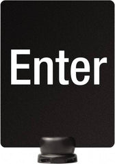 Lavi Industries - 11" High x 8-1/2" Long x 8-1/2" Wide Barrier Sign Frame - PVC, Sintra Finish, Black, Use with Tempest - Apex Tool & Supply