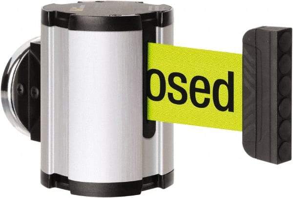 Lavi Industries - 3-1/2" High x 2-1/2" Long x 2-1/2" Wide Magnetic Wall Mount Barrier - Aluminum, Satin Chrome Finish, Satin Aluminum, Use with Magnetic Wall Mount Barriers - Apex Tool & Supply