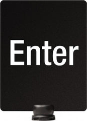 Lavi Industries - 14" High x 11" Long x 11" Wide Barrier Sign Frame - PVC, Sintra Finish, Black, Use with Tempest - Apex Tool & Supply