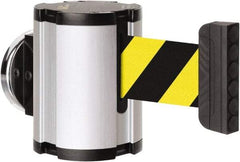 Lavi Industries - 3-1/2" High x 2-1/2" Long x 2-1/2" Wide Magnetic Wall Mount Barrier - Aluminum, Satin Chrome Finish, Satin Aluminum, Use with Magnetic Wall Mount Barriers - Apex Tool & Supply