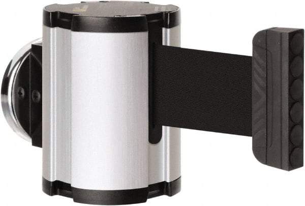 Lavi Industries - 3-1/2" High x 2-1/2" Long x 2-1/2" Wide Magnetic Wall Mount Barrier - Aluminum, Satin Chrome Finish, Satin Aluminum, Use with Magnetic Wall Mount Barriers - Apex Tool & Supply