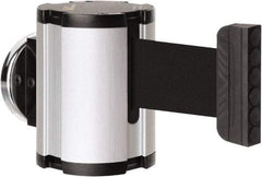 Lavi Industries - 3-1/2" High x 2-1/2" Long x 2-1/2" Wide Magnetic Wall Mount Barrier - Aluminum, Satin Chrome Finish, Satin Aluminum, Use with Magnetic Wall Mount Barriers - Apex Tool & Supply