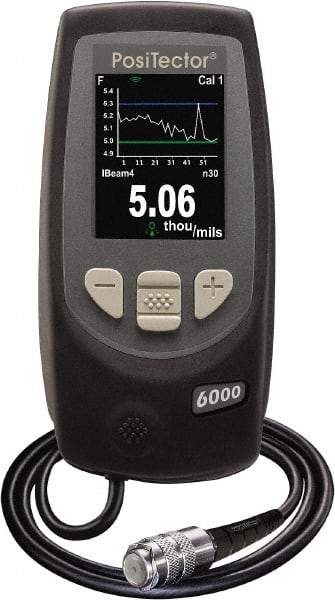 Made in USA - 0 to 250 mil Color LCD Coating Thickness Gage - For Use with PosTector 200, 6000, DPM, SPG & UTG Probes - Apex Tool & Supply