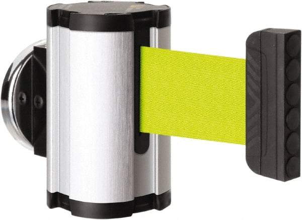 Lavi Industries - 3-1/2" High x 2-1/2" Long x 2-1/2" Wide Magnetic Wall Mount Barrier - Aluminum, Satin Chrome Finish, Satin Aluminum, Use with Magnetic Wall Mount Barriers - Apex Tool & Supply