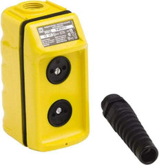 Schneider Electric - 2 Operator, Pushbutton Pendant Control Station - No Legend, Momentary Switch, 4NO/4NC Contact, NEMA 1, 3, 3R, 4, 4X - Apex Tool & Supply