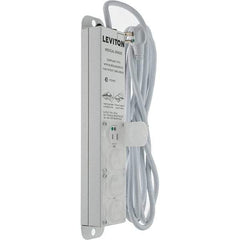 Leviton - 4 Outlets, 125 VAC15 Amps, 15' Cord, Standard Power Outlet Strip - Wall/Surface Mount, 5-20 NEMA Configuration, 1' Strip, UL 60601-1 - Apex Tool & Supply